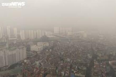 Không khí Hà Nội vẫn mù mịt, tiếp tục nằm trong top 10 thành phố ô nhiễm nhất thế giới