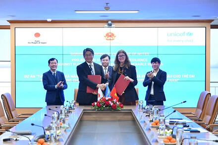 Hỗ trợ 6 triệu USD triển khai dự án chống chịu thiên tai cho trẻ em tại Việt Nam