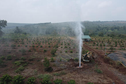 Gia Lai: Lên phương án bảo vệ khí CO2 được phát hiện trong quá trình khoan giếng