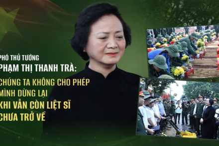 Phó Thủ tướng Phạm Thị Thanh Trà: Đẩy nhanh Chiến dịch 500 ngày đêm, hoàn thiện cơ sở dữ liệu về liệt sỹ