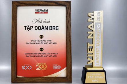 Tập đoàn BRG được vinh danh Top 4 doanh nghiệp tư nhân nộp ngân sách lớn nhất Việt Nam năm 2026
