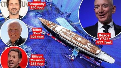 So độ khủng siêu du thuyền của các tỷ phú công nghệ: Jeff Bezos vẫn là quán quân