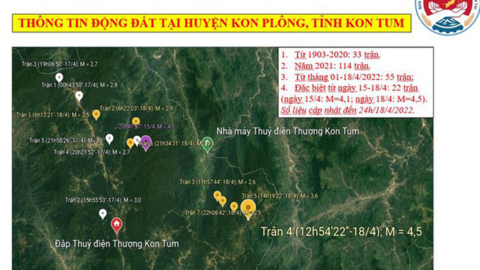 Gần 170 trận động đất trong vòng một năm ở Kon Tum, kiến nghị khẩn cấp