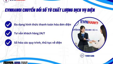 Dùng điện ngày nào biết số điện ngày đó cùng App EVNHANOI