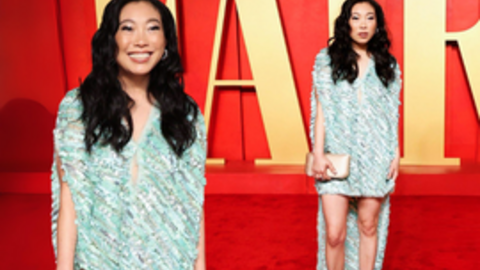Mỹ nhân gốc Á đình đám nhất nhì Hollywood diện đầm lấp lánh của Công Trí tới tiệc hậu Oscar