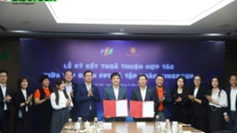 Cái bắt tay giữa 2 "đại bàng": Vingroup và FPT ký thỏa thuận hợp tác thúc đẩy chuyển đổi xanh