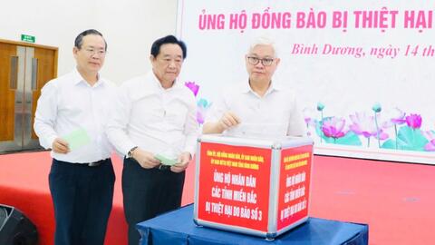 Bình Dương, Bình Phước quyên góp ủng hộ đồng bào miền Bắc