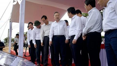Tổng Bí thư Tô Lâm thị sát địa điểm dự án Nhà máy điện hạt nhân Ninh Thuận 1