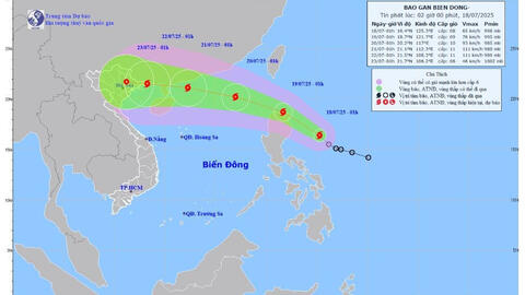 Bão Wipha áp sát Biển Đông, Bắc Bộ sắp mưa rất to
