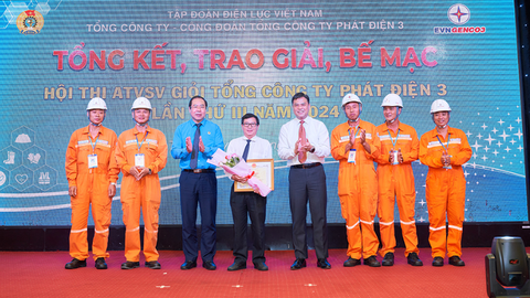 EVNGENCO3 tổ chức Hội thi an toàn vệ sinh viên giỏi năm 2024 và biểu dương Người lao động ngành Điện tiêu biểu