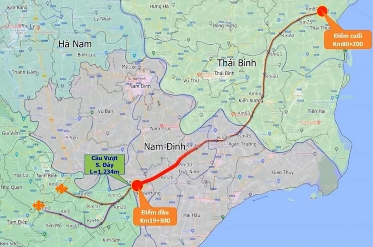 Dự kiến bàn giao toàn bộ mặt bằng Dự án tuyến đường cao tốc Ninh Bình - Hải Phòng trong tháng 12