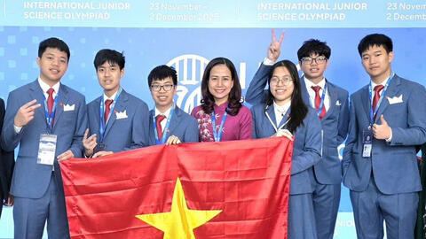6 học sinh Việt Nam giành huy chương Olympic khoa học trẻ thế giới