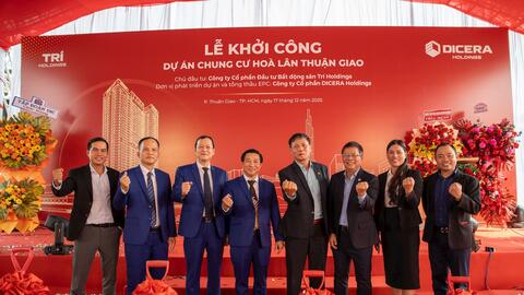 Sau khi mua Trí Holdings, DICERA Holdings chính thức khởi công DA Chung cư Hòa Lân Thuận Giao 1.880 tỷ