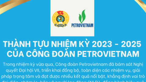[Infographic] Công đoàn Petrovietnam với vai trò đồng hành cùng sự phát triển của Tập đoàn