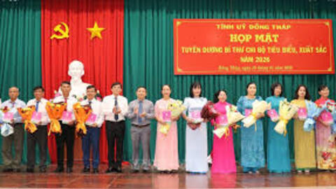 Đồng Tháp: Biểu dương 59 bí thư chi bộ tiêu biểu, xuất sắc năm 2026