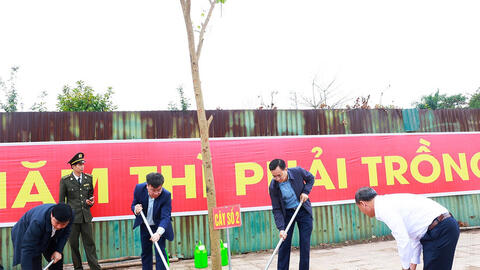 Chủ tịch tỉnh Bắc Ninh dự lễ phát động Tết trồng cây tại phường Yên Dũng