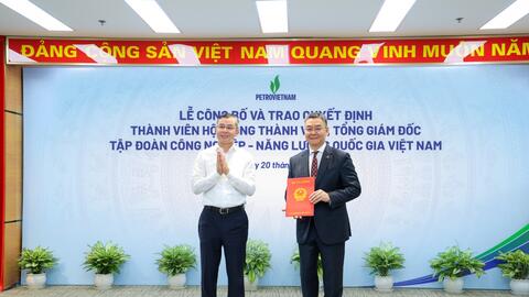 Công bố và trao quyết định Thành viên HĐTV, Tổng Giám đốc Tập đoàn Công nghiệp - Năng lượng Quốc gia Việt Nam