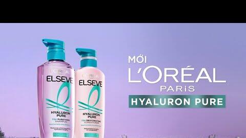 BỘ GỘI XẢ NHẸ BỒNG MÁI TÓC, LOẠI BỎ DẦU THỪA L’ORÉAL PARIS ELSEVE HYALURON PURE 72H 6S