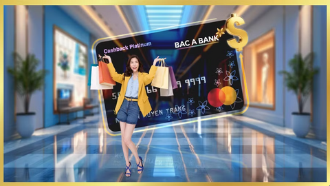 Mở thẻ tín dụng quốc tế BAC A BANK nhận hoàn tiền tới 1.000.000 VND