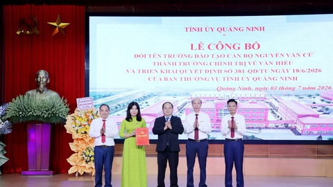 Quảng Ninh đổi tên Trường Đào tạo cán bộ Nguyễn Văn Cừ