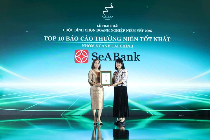 SeABank được vinh danh Top 10 Báo cáo thường niên tốt nhất 2025: Khẳng định chuẩn mực minh bạch và nền tảng tăng trưởng bền vững