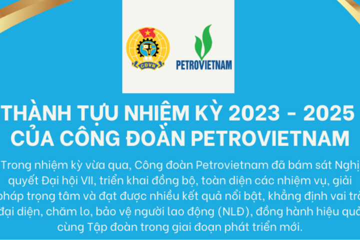 [Infographic] Công đoàn Petrovietnam với vai trò đồng hành cùng sự phát triển của Tập đoàn