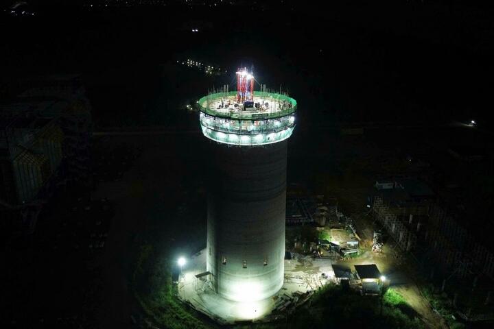 Hạng mục ống khói NMNĐ Long Phú 1 về đích sớm 9 ngày