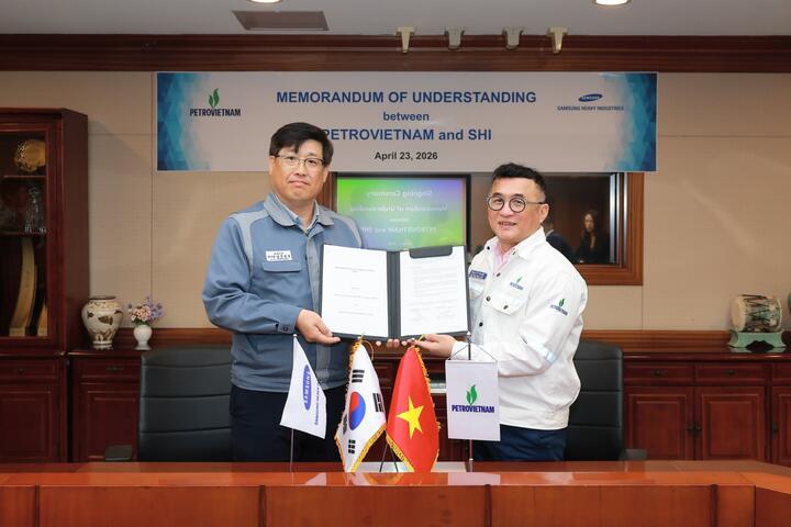 Petrovietnam và Samsung Heavy Industries Co., Ltd. (SHI) ký kết Biên bản ghi nhớ hợp tác