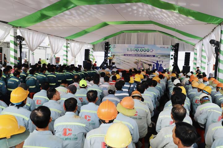 Hợp đồng EPC bờ Dự án đường ống khí Lô B - Ô Môn đạt mốc 1,5 triệu giờ làm việc an toàn