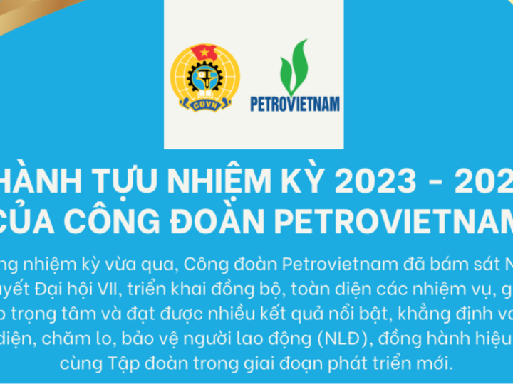 [Infographic] Công đoàn Petrovietnam với vai trò đồng hành cùng sự phát triển của Tập đoàn