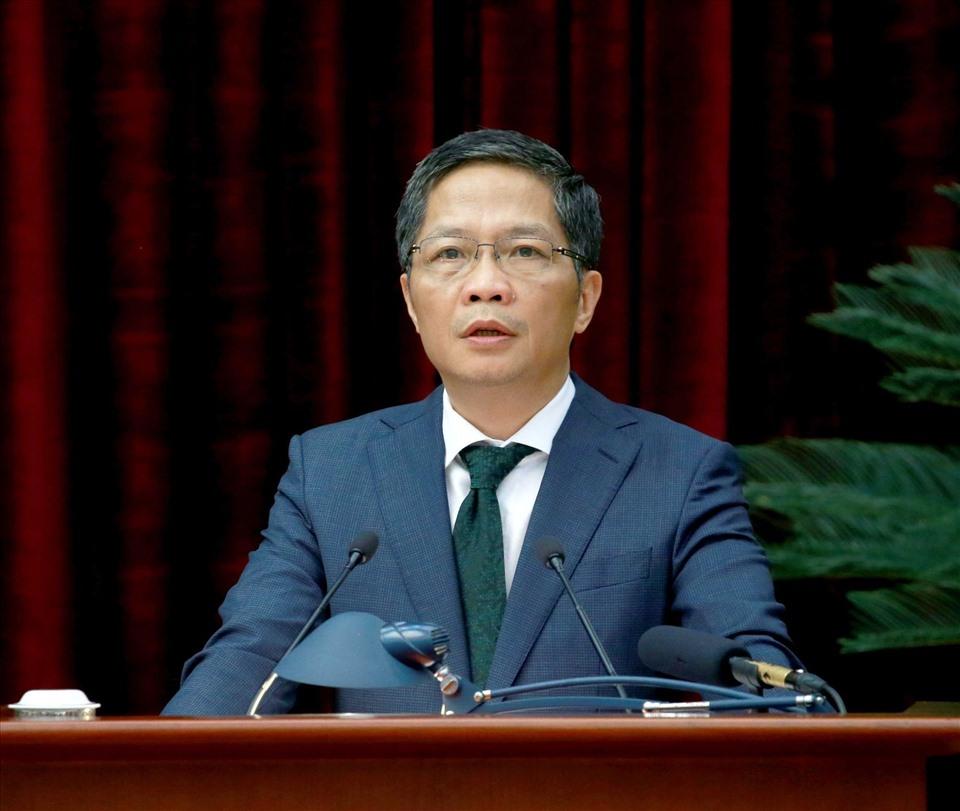Uỷ viên Bộ Chính trị, Trưởng Ban Kinh tế Trung ương Trần Tuấn Anh phát biểu tại hội nghị.