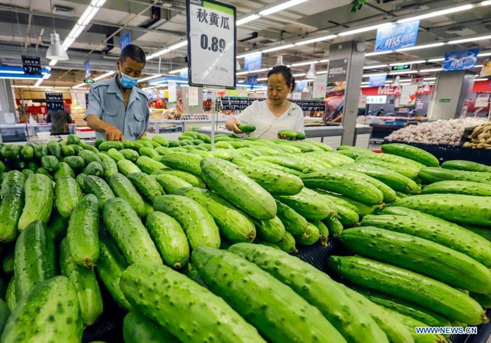 CPI của Trung Quốc trong tháng 5.2022 là 2,1%. Ảnh: Xinhua