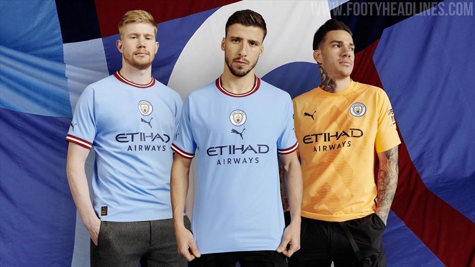 Áo đấu mùa giải 2022-23 của các đội bóng Châu Âu: Man City mẫu đơn giản