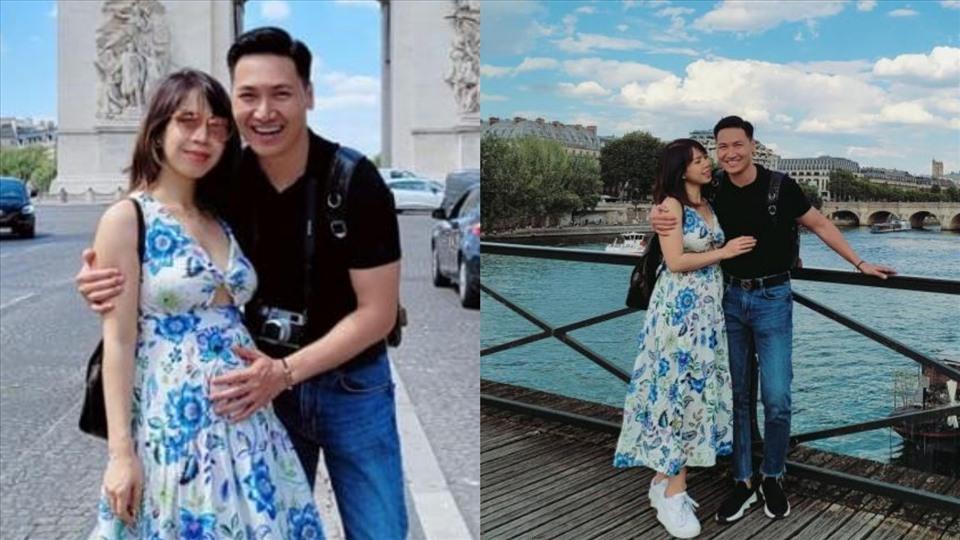 Mạnh Trường dẫn vợ đi du lịch sau khi đón tin vui cô mang thai lần ba. Ảnh: NVCC.