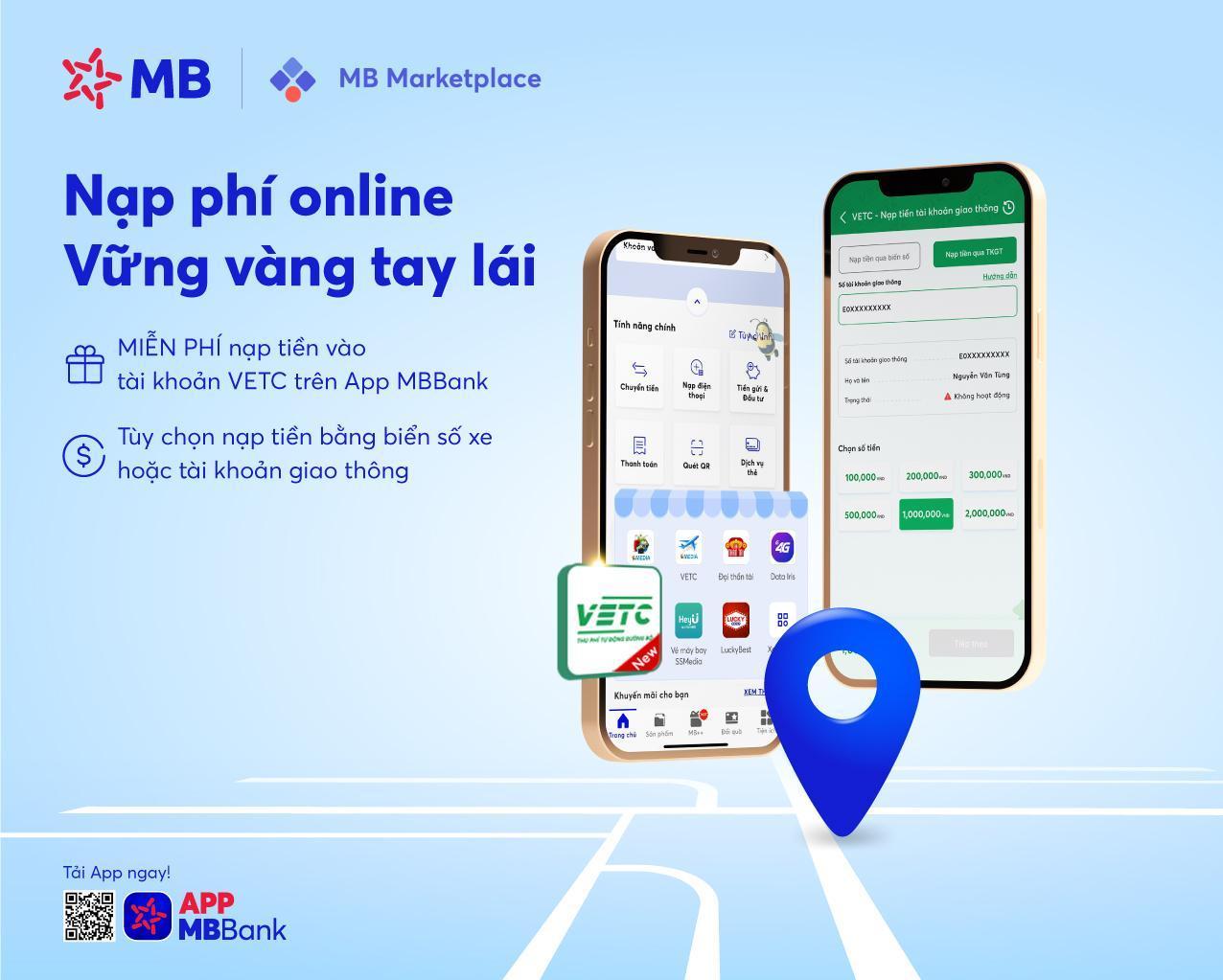 Nạp tiền vào tài khoản giao thông VETC hoàn toàn miễn phí trên App MBBank - Ảnh 2.