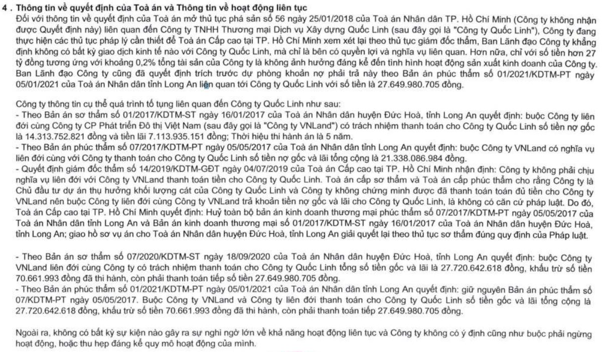 Kiểm toán nêu kết luận ngoại trừ với BCTC hợp nhất 6 tháng đầu năm của Tân Tạo (ITA) - Ảnh 3.