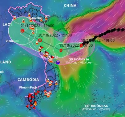 Bão số 6 Nesat giật cấp 14 đang suy yếu dần, đường đi không đổi