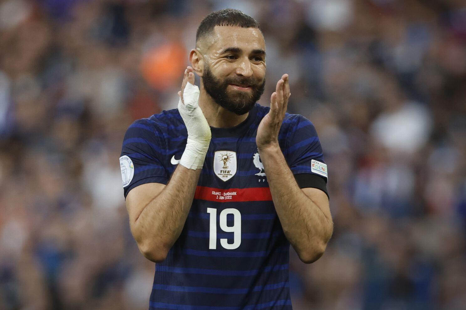 Benzema là hi vọng số 1 trên hàng công của tuyển Pháp ở World Cup 2022. Ảnh: UEFA