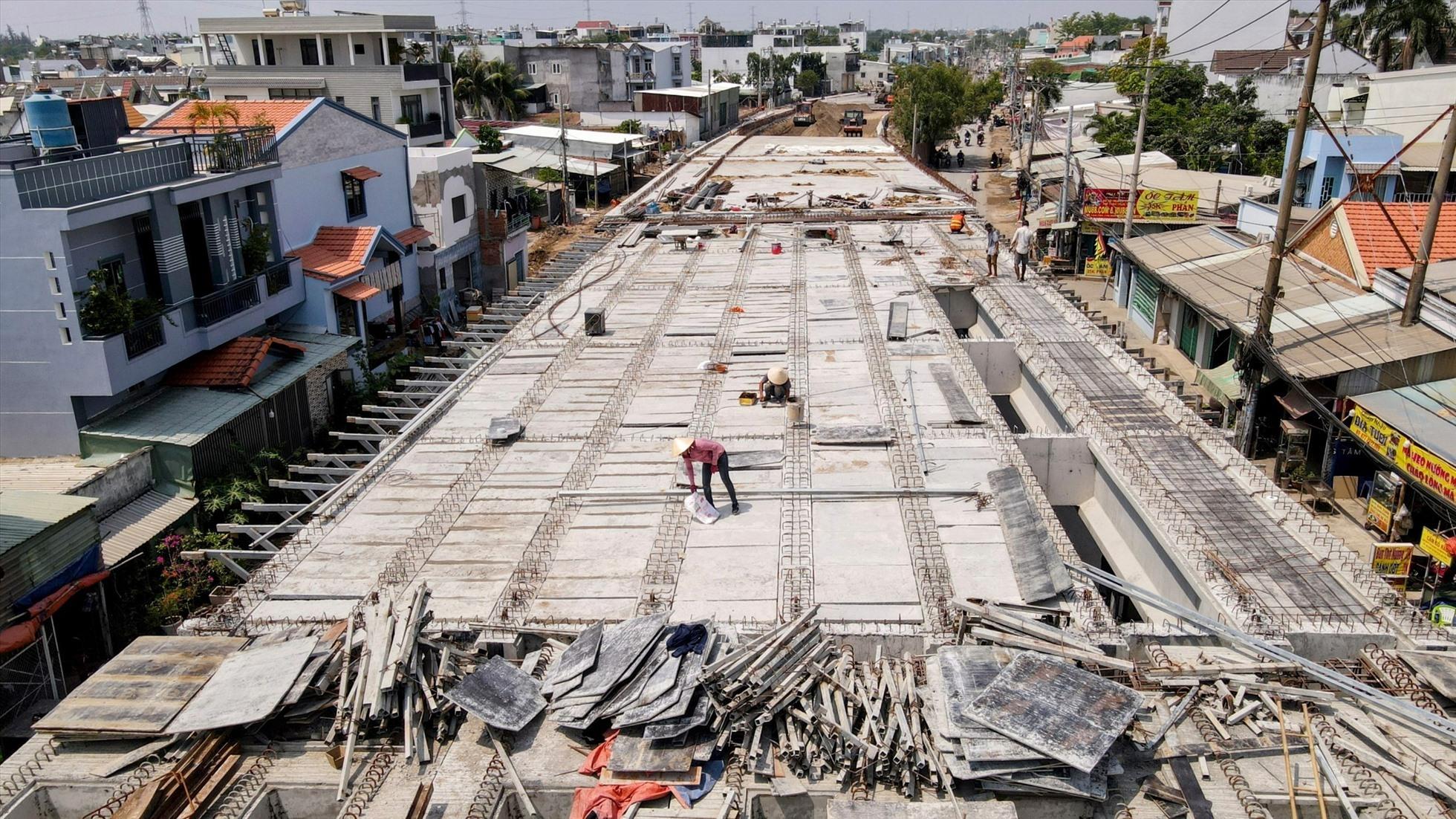 Dự án cầu Long Kiểng được đẩy nhanh thi công hoàn thành dip 2.9 năm nay. Ảnh: Anh Tú