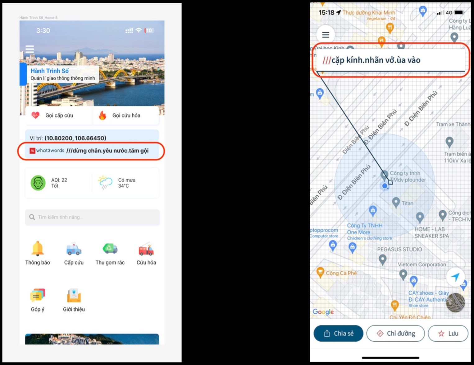 Lần đầu tiên tại Việt Nam, một thành phố triển khai công nghệ định vị chính xác What3words trong cấp cứu, cứu nạn, rút ngắn thời gian tiếp cận hiện trường - Ảnh 2.