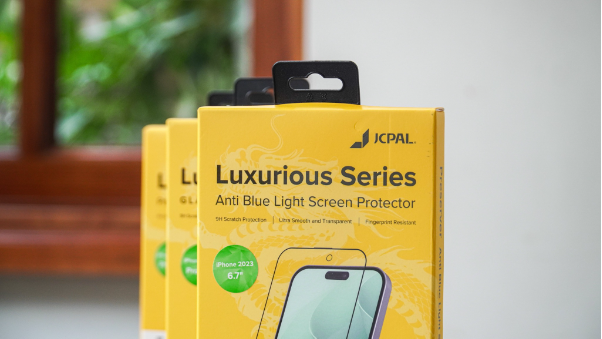 Kính cường lực chống ánh sáng xanh JCPAL phủ vàng hệ thống phụ kiện công nghệ toàn quốc - Ảnh 1.