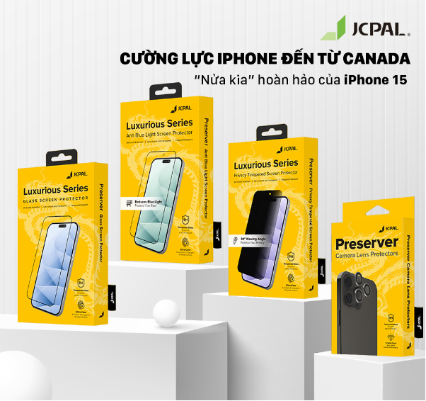 Kính cường lực chống ánh sáng xanh JCPAL phủ vàng hệ thống phụ kiện công nghệ toàn quốc - Ảnh 2.