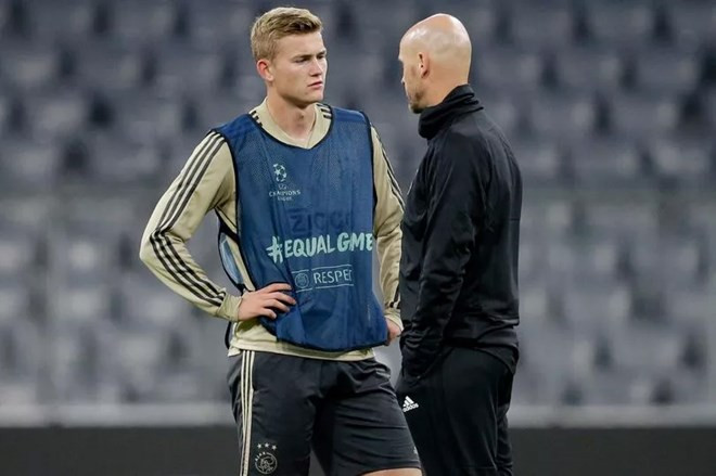 De Ligt và Ten Hag từng làm việc cùng nhau tại Ajax.  Ảnh: Manchester Evening News