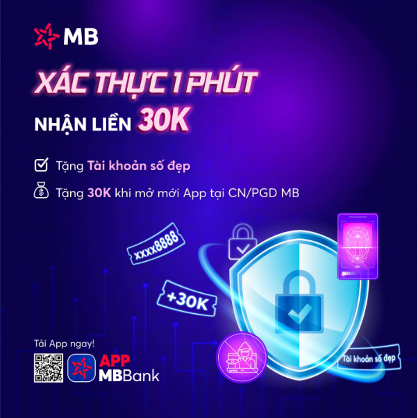 MB tặng 30k cho khách hàng mới xác thực sinh trắc học thành công- Ảnh 2.