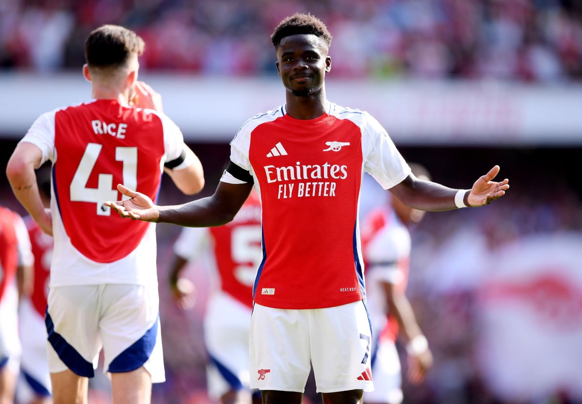 Bukayo Saka được SofaScore chấm 8,9 điểm (cao nhất) trong trận mở màn. Ảnh: Arsenal FC