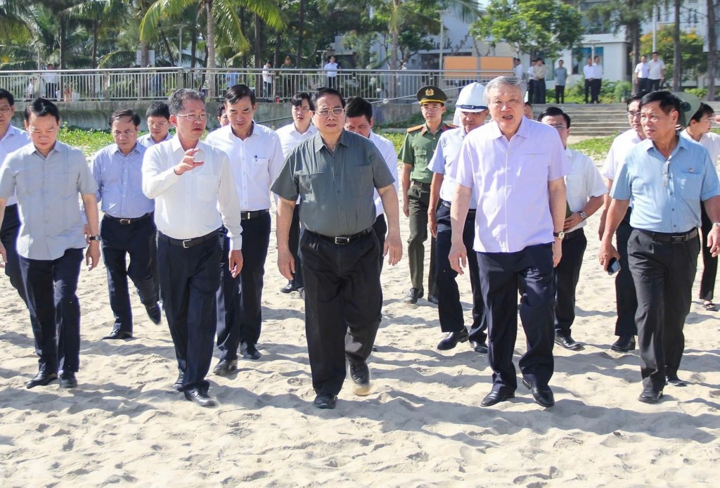 Thủ tướng Chính phủ Phạm Minh Chính đến khảo sát một số công trình, dự án trọng điểm tại Đà Nẵng (Ảnh danang.gov)