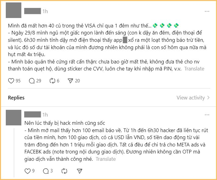 Hoang mang: Thẻ Visa Debit tự động phát sinh nhiều giao dịch giữa đêm, tổng số tiền bị trừ lên tới hơn 40 triệu!- Ảnh 3.