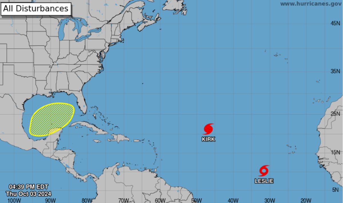 Trung tâm Bão quốc gia theo dõi 3 hệ thống trong lưu vực Đại Tây Dương. Ảnh: hurricanes.gov