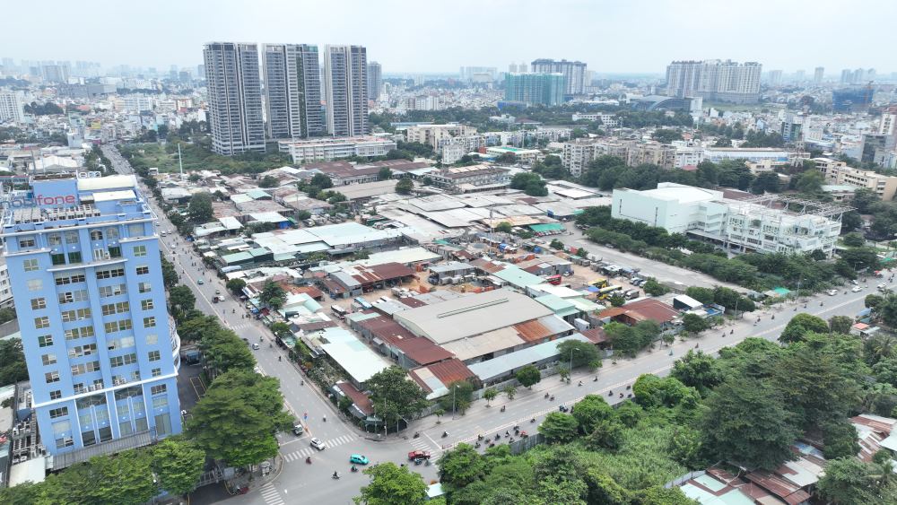 Khu C300 quận 10 và Tân Bình với diện tích gần 41 ha.  Ảnh: Anh Tú