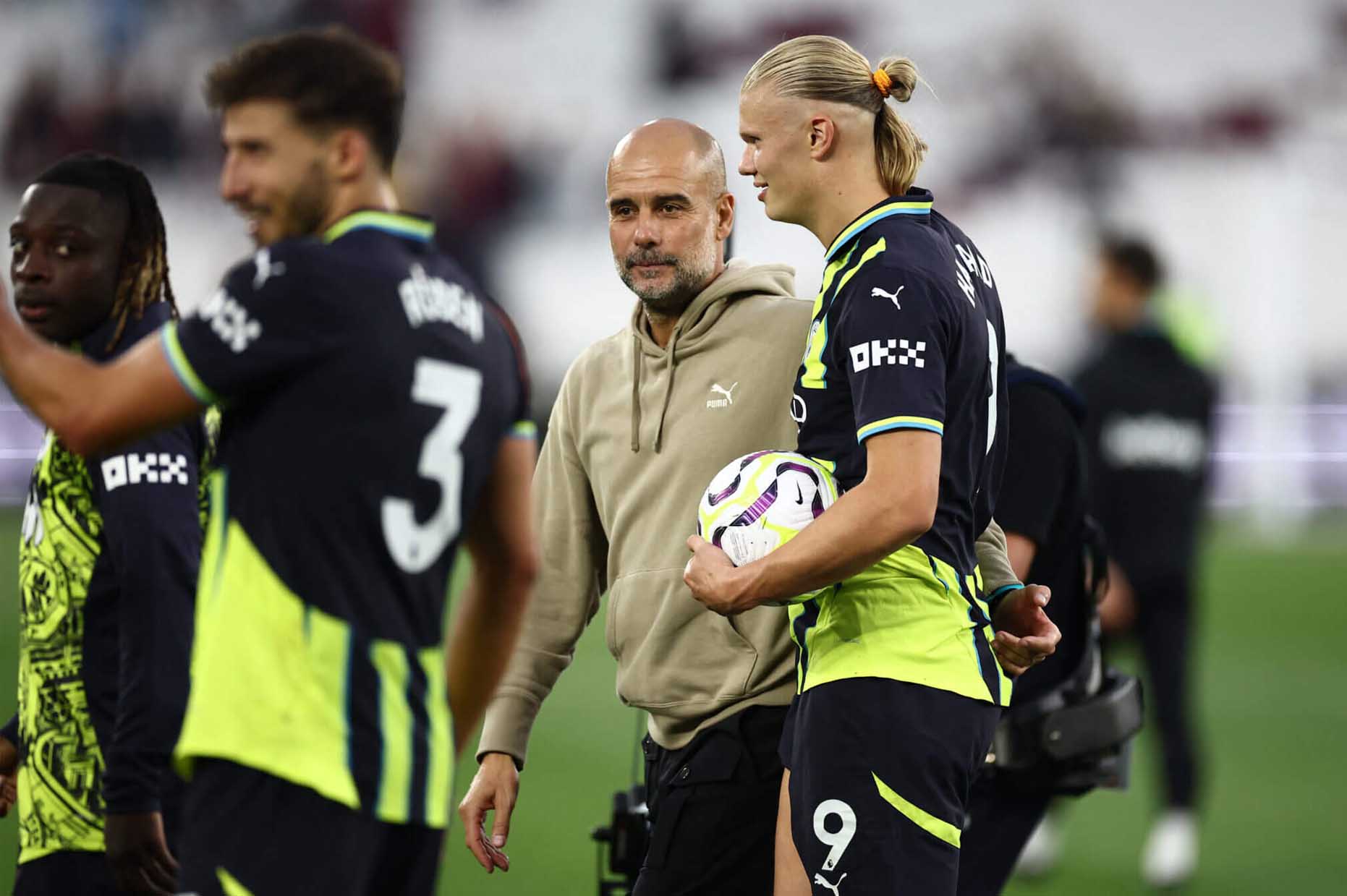 Man City đang nỗ lực để sớm gia hạn hợp đồng với Haaland.  Ảnh: AFP
